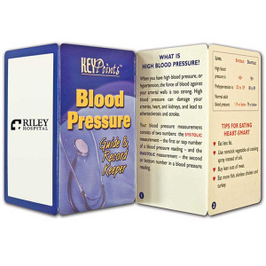 Blood Pressure - Guide & Record Keeper Promotional Custom Imprinted With Logo