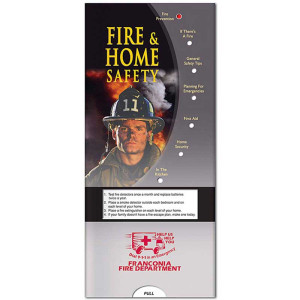 Pocket Slider: Fire & Home Safety Promotional Custom Imprinted With Logo