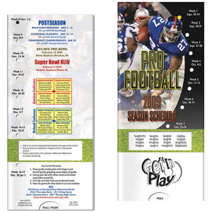 Pocket Slider: Pro-Football Promotional Custom Imprinted With Logo