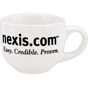 White Latte Mug - 16 oz. Promotional Custom Imprinted With Logo White Latte Mug - 16 oz. Promotional Custom Imprinted With Logo