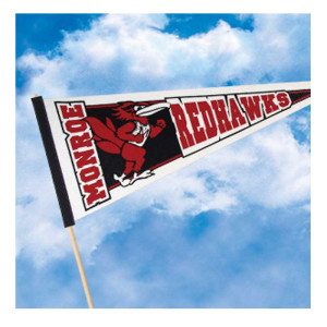 12 inch x 30 inch Pennant Promotional Custom Imprinted With Logo