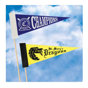4 inch x 10 inch Pennant, Felt Strip Promotional Custom Imprinted With Logo 4 inch x 10 inch Pennant, Felt Strip Promotional Custom Imprinted With Logo