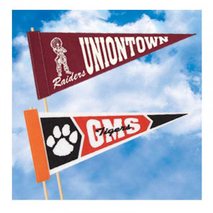 5 inch x 12 inch Pennant Promotional Custom Imprinted With Logo 5 inch x 12 inch Pennant Promotional Custom Imprinted With Logo
