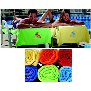 Embroidered Jewel Collection Colored Beach Towel Promotional Custom Imprinted With Logo