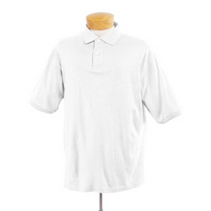 Jerzees Cotton/Poly Jersey Golf Shirt with Spotshield - White Promotional Custom Imprinted With Logo Jerzees Cotton/Poly Jersey Golf Shirt with Spotshield - White Promotional Custom Imprinted With Logo