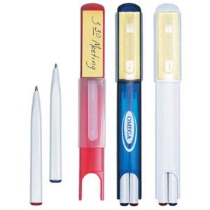 HIT Twin Pen Set With Sticky Notes Promotional Custom Imprinted With Logo
