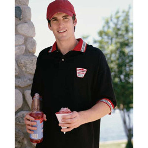 Jerzees Cotton Racing Golf Shirt Promotional Custom Imprinted With Logo Jerzees Cotton Racing Golf Shirt Promotional Custom Imprinted With Logo