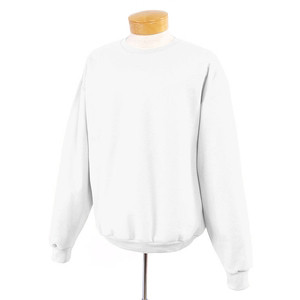 Jerzees Supersweats Cotton/Poly Crew Neck Sweatshirt - White Promotional Custom Imprinted With Logo