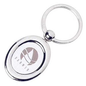 Oval - Metal Key Chain Promotional Custom Imprinted With Logo
