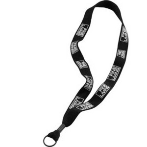1 in. Knitted Organic Cotton Lanyard with Metal Crimp and Metal Split-ring Promotional Custom Imprinted With Logo 1 in. Knitted Organic Cotton Lanyard with Metal Crimp and Metal Split-ring Promotional Custom Imprinted With Logo