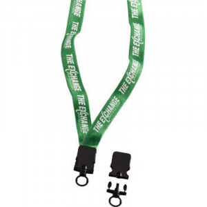 1 in. Knitted Cotton Lanyard with Snap-Buckle Release and O-ring Promotional Custom Imprinted With Logo