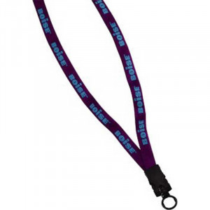 1/2 in. Knitted Cotton Lanyard with Snap-Buckle Release and O-ring Promotional Custom Imprinted With Logo