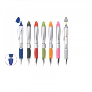 Silver Blossom Pen/Highlighter Promotional Custom Imprinted With Logo Silver Blossom Pen/Highlighter Promotional Custom Imprinted With Logo