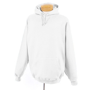 Jerzees Super Sweats 50/50 Pullover Hooded Sweatshirt - White Promotional Custom Imprinted With Logo Jerzees Super Sweats 50/50 Pullover Hooded Sweatshirt - White Promotional Custom Imprinted With Logo