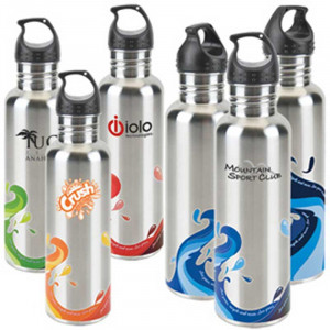 25 oz. Stainless Wave Water Bottle Promotional Custom Imprinted With Logo 25 oz. Stainless Wave Water Bottle Promotional Custom Imprinted With Logo