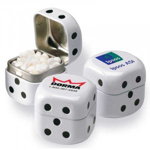 Dice Tin Promotional Custom Imprinted With Logo Dice Tin Promotional Custom Imprinted With Logo