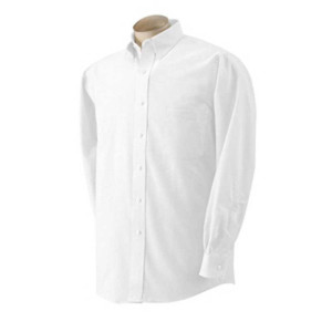 Van Heusen Long-Sleeve Wrinkle-Resistant Oxford - White Promotional Custom Imprinted With Logo Van Heusen Long-Sleeve Wrinkle-Resistant Oxford - White Promotional Custom Imprinted With Logo