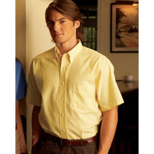 Van Heusen Short-Sleeve Wrinkle-Resistant Oxford - Color Promotional Custom Imprinted With Logo Van Heusen Short-Sleeve Wrinkle-Resistant Oxford - Color Promotional Custom Imprinted With Logo