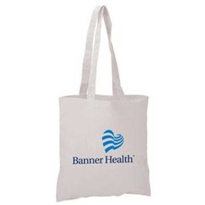 Economy Natural Tote Bag - All Cotton Promotional Custom Imprinted With Logo