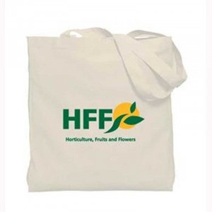 Natural Gusseted Economy Tote Bag Promotional Custom Imprinted With Logo