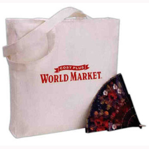Zippered Gusseted Economy Tote Promotional Custom Imprinted With Logo