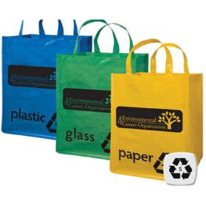 Recycling Tote Set Promotional Custom Imprinted With Logo