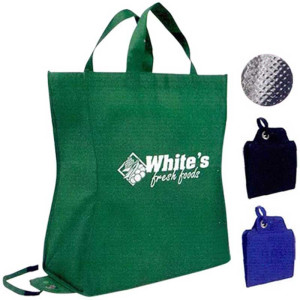 Poly Pro Shop-N-Fold Cold Tote Promotional Custom Imprinted With Logo Poly Pro Shop-N-Fold Cold Tote Promotional Custom Imprinted With Logo