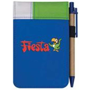 Poly Pro Deco Jotter with Pen Promotional Custom Imprinted With Logo Poly Pro Deco Jotter with Pen Promotional Custom Imprinted With Logo