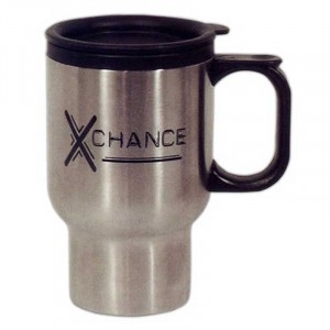 16 oz Stainless Steel Travel Mug with Sip-Thru Lid Promotional Custom Imprinted With Logo 16 oz Stainless Steel Travel Mug with Sip-Thru Lid Promotional Custom Imprinted With Logo