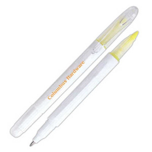 Twin Point, Valve System Highlighter, Ball Point Pen Promotional Custom Imprinted With Logo Twin Point, Valve System Highlighter, Ball Point Pen Promotional Custom Imprinted With Logo