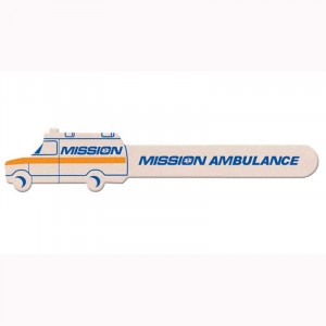 Horizontal Ambulance Emery Board Promotional Custom Imprinted With Logo Horizontal Ambulance Emery Board Promotional Custom Imprinted With Logo