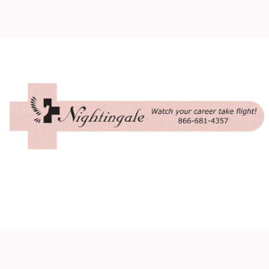 Horizontal Plus-Sign Emery Board Promotional Custom Imprinted With Logo