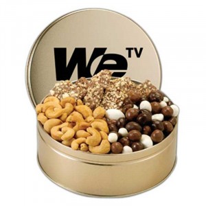 Small Savory Treat Tin Promotional Custom Imprinted With Logo