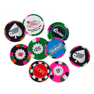 Poker Chip w/ Label Promotional Custom Imprinted With Logo Poker Chip w/ Label Promotional Custom Imprinted With Logo