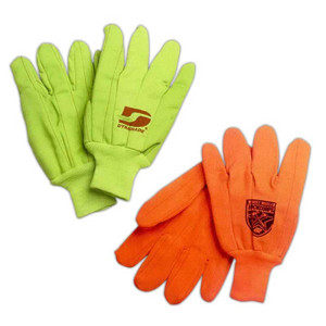Quilted Cotton Canvas Gloves Promotional Custom Imprinted With Logo