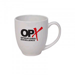 16 oz White Bistro Promotional Custom Imprinted With Logo
