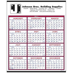 Span-A-Year - Red & Blue Promotional Custom Imprinted With Logo