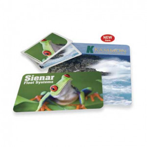 Full Color Microfiber Cloth 4 x 7 with vinyl pouch Promotional Custom