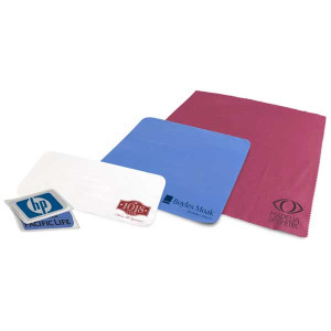 Silkscreened Microfiber Cloth without case, straight edge 7.5 x 7.5 Promotional