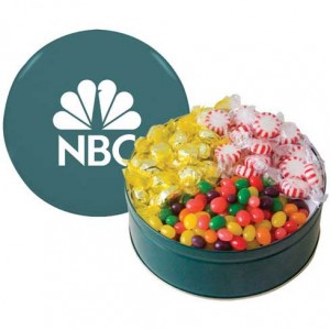 The Royal Tin - Starlite Mints, Mixed Jelly Beans, Hard Candy Promotional Custom Imprinted With Logo The Royal Tin - Starlite Mints, Mixed Jelly Beans, Hard Candy Promotional Custom Imprinted With Logo