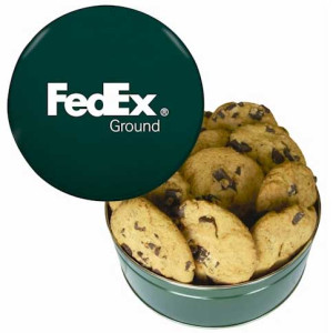 King Size Cookie Tin Promotional Custom Imprinted With Logo