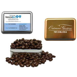 Small Rectangle Tin - Jelly Beans Promotional Custom Imprinted With Logo Small Rectangle Tin - Jelly Beans Promotional Custom Imprinted With Logo