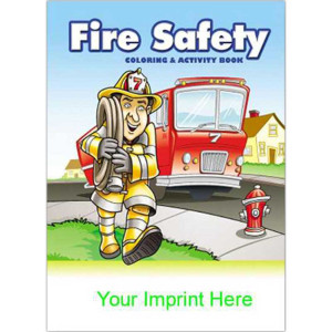 Coloring & Activity Book: Fire Safety Promotional Custom Imprinted With Logo Coloring & Activity Book: Fire Safety Promotional Custom Imprinted With Logo