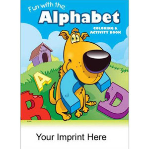 Coloring & Activity Book: Fun with the Alphabet Promotional Custom Imprinted With Logo