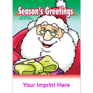Coloring & Activity Book: Seasons Greetings Promotional Custom Imprinted With Logo Coloring & Activity Book: Seasons Greetings Promotional Custom Imprinted With Logo