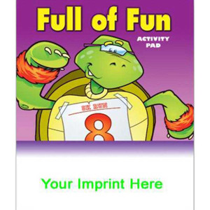 Activity Pad: Full of Fun Promotional Custom Imprinted With Logo