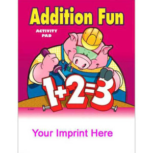 Activity Pad: Addition Fun Promotional Custom Imprinted With Logo Activity Pad: Addition Fun Promotional Custom Imprinted With Logo