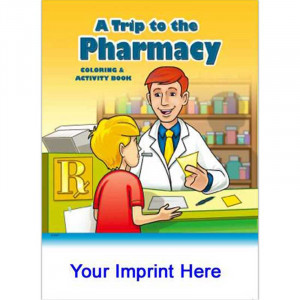 Coloring & Activity Book: A Trip to the Pharmacy Promotional Custom Imprinted With Logo Coloring & Activity Book: A Trip to the Pharmacy Promotional Custom Imprinted With Logo