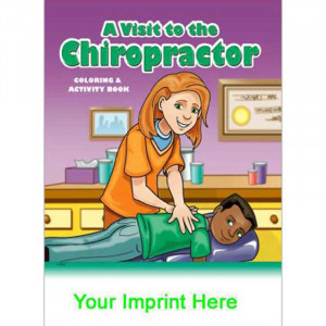 Coloring & Activity Book: A Visit to the Chiropractor Promotional Custom Imprinted With Logo