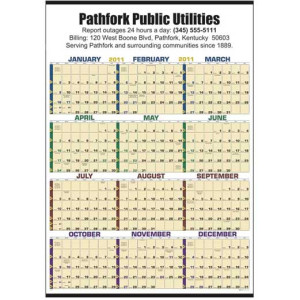 Time Management Span-A-Year - Non-Laminated Promotional Custom Imprinted With Logo Time Management Span-A-Year - Non-Laminated Promotional Custom Imprinted With Logo